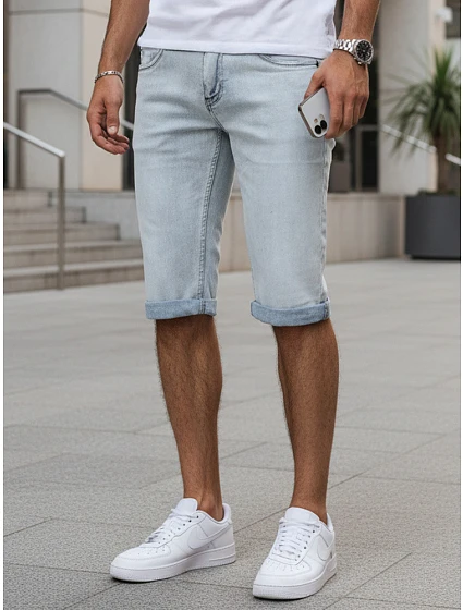 FashionStreet pánské modré džínové šortky SX2616 FashionStreet pánské modré džínové šortky SX2616