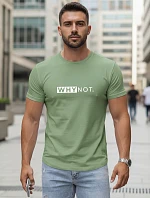 Pánské zelené tričko s klasickým potiskem FashionStreet NX5122R