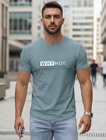 Pánské streetwearové tričko s klasickým potiskem petrol FashionStreet NX5122R