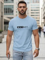 Pánské tričko s klasickým potiskem streetwear modré FashionStreet NX5122R