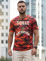Pánské oranžové tričko s vojenským potiskem FashionStreet NX2005R