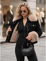 Dámská zimní bunda s kožešinou, černá, FashionStreet TY5703 Dámská zimní bunda s kožešinou, černá, FashionStreet TY5703