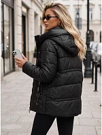 Dámská zimní prošívaná bunda s kapucí, černá, FashionStreet TY5950 Dámská zimní prošívaná bunda s kapucí, černá, FashionStreet TY5950