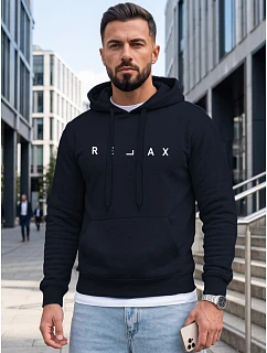 Bluza męska z kapturem RELAX granatowa FashionStreet NX0001BX