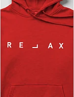 Bluza męska z kapturem RELAX czerwona FashionStreet NX0001BX Bluza męska z kapturem RELAX czerwona FashionStreet NX0001BX