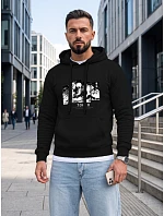 Pánská mikina s kapucí a potiskem TOKYO, černá, FashionStreet NX5146BX Pánská mikina s kapucí a potiskem TOKYO, černá, FashionStreet NX5146BX