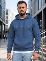 Bluza męska z kapturem z nadrukiem ORIGINALS niebieska model 22353057 - FashionStreet Bluza męska z kapturem z nadrukiem ORIGINALS niebieska model 22353057 - FashionStreet
