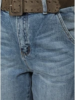 Jeansy damskie baggy z paskiem niebieskie FashionStreet UY3123 Jeansy damskie baggy z paskiem niebieskie FashionStreet UY3123