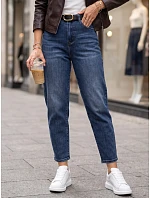 Jeansy damskie mom fit z paskiem niebieskie FashionStreet UY3124 Jeansy damskie mom fit z paskiem niebieskie FashionStreet UY3124
