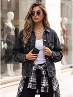 Dámská džínová bunda oversize STEFANIA, černá, FashionStreet TY6011
