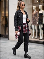 Dámská džínová přechodová bunda, černá, FashionStreet TY6012