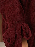 Kardigan damski oversize bez zapięcia bordowy FashionStreet MY2567 Kardigan damski oversize bez zapięcia bordowy FashionStreet MY2567