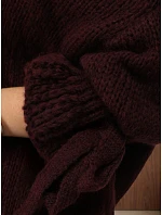 Sweter damski oversize bordowy FashionStreet MY2569 Sweter damski oversize bordowy FashionStreet MY2569