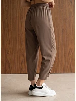 Spodnie damskie joggery z gumką w pasie brązowe FashionStreet UY3154 Spodnie damskie joggery z gumką w pasie brązowe FashionStreet UY3154