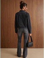 Kurtka damska jeansowa Napoleonka czarna FashionStreet TY6044 Kurtka damska jeansowa Napoleonka czarna FashionStreet TY6044