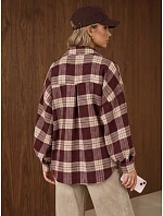 Kurtka damska w oversize bordowa model 22365109 - FashionStreet
