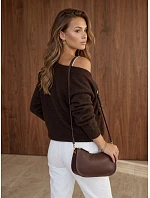 Kardigan damski z kieszeniami czekoladowy FashionStreet MY2576