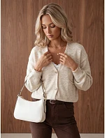 Kardigan damski z kieszeniami waniliowy FashionStreet MY2578 Kardigan damski z kieszeniami waniliowy FashionStreet MY2578