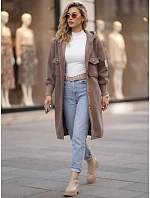 Płaszcz damski baranek długi z kapturem fango FashionStreet NY0799