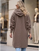 Płaszcz damski baranek długi z kapturem fango FashionStreet NY0799