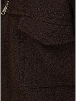 Krótka kurtka damska typu baranek na zamek czekoladowa FashionStreet TY6058 Krótka kurtka damska typu baranek na zamek czekoladowa FashionStreet TY6058
