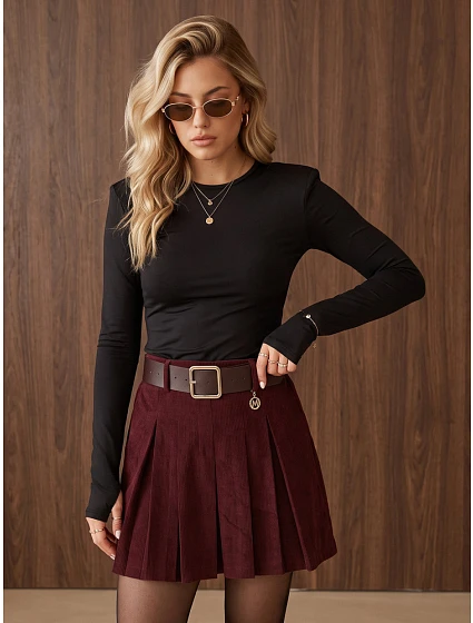 Dámská blůza s dlouhým rukávem, černá, FashionStreet RY2940