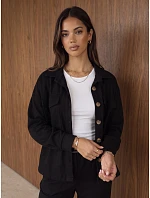 Dámská souprava s blůzou a kalhotami, černá, FashionStreet AY1239