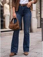 Dámské džíny bootcut s páskem, modré, FashionStreet UY3175 Dámské džíny bootcut s páskem, modré, FashionStreet UY3175
