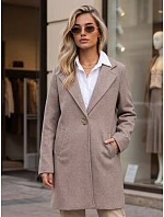 Dámský klasický jednořadý kabát Fango FashionStreet NY0815 Dámský klasický jednořadý kabát Fango FashionStreet NY0815