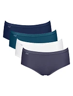 Dámské kalhotky Basic+ Midi C4P - White / Blue - bílo/modré PW01 - SLOGGI Dámské kalhotky Basic+ Midi C4P - White / Blue - bílo/modré PW01 - SLOGGI