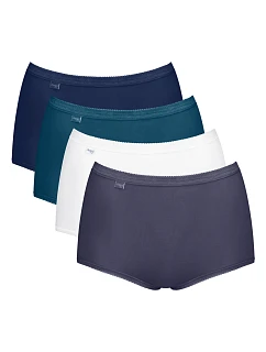 Dámské kalhotky Basic+ Maxi C4P - White / Blue - bílo/modré PW01 - SLOGGI