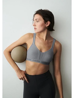 Dámská sportovní podprsenka Triaction Energy Lite N EX Weathervane šedá - TRIUMPH