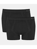 Pánské boxerky GO Smooth Short 2P - BLACK - černé 0004 - SLOGGI Pánské boxerky GO Smooth Short 2P - BLACK - černé 0004 - SLOGGI