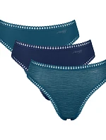 Dámské kalhotky GO Crush High leg C3P - Turquoise - tyrkys M024 - SLOGGI