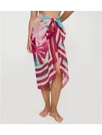 Beach MyWear Pareo - WHITE/PINK - TRIUMPH WHITE/PINK - TRIUMPH