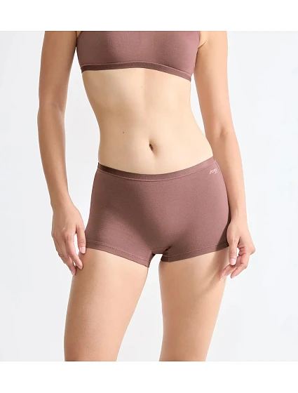 Dámské kalhotky GO Daily Cotton Short - Cacao - hnědé 1141 - SLOGGI