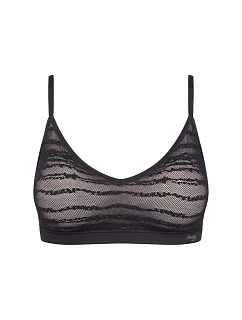 Dámská podprsenka FREE Evolve PU Lace - BLACK - černá 0004 - SLOGGI