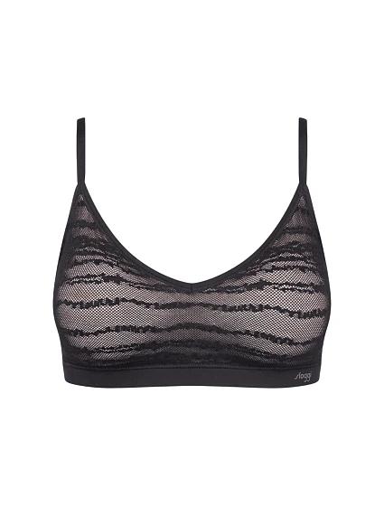 Dámská podprsenka FREE Evolve PU Lace - BLACK - černá 0004 - SLOGGI Dámská podprsenka FREE Evolve PU Lace - BLACK - černá 0004 - SLOGGI