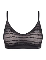 Dámská podprsenka FREE Evolve PU Lace - BLACK - černá 0004 - SLOGGI