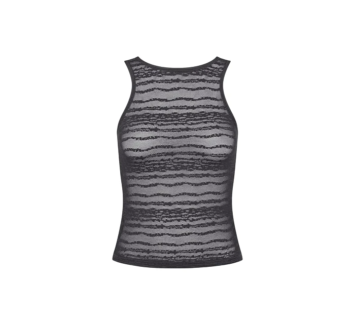 Dámské tílko FREE Evolve Tank Top Lace - BLACK - černé 0004 - SLOGGI Dámské tílko FREE Evolve Tank Top Lace - BLACK - černé 0004 - SLOGGI