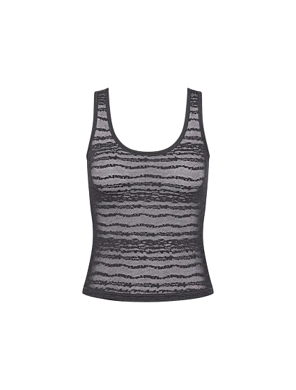 Dámské tílko FREE Evolve Tank Top Lace - BLACK - černé 0004 - SLOGGI Dámské tílko FREE Evolve Tank Top Lace - BLACK - černé 0004 - SLOGGI
