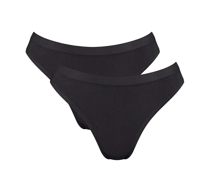 Dámské kalhotky GO Sense High leg 2P - BLACK - černé 0004 - SLOGGI Dámské kalhotky GO Sense High leg 2P - BLACK - černé 0004 - SLOGGI