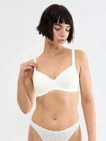 Dámská podprsenka ZERO Feel Bliss THE UP TshirtBra Silk White smetanová - SLOGGI