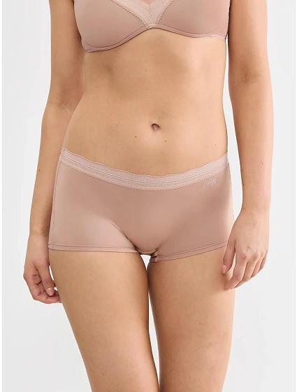 Kalhotky sloggi GO Blush Short 2P hnědé Cameo Brown - SLOGGI Kalhotky sloggi GO Blush Short 2P hnědé Cameo Brown - SLOGGI