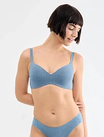 Podprsenka sloggi ZERO Feel Pure THE UP TShirt Bra modrá Blue - SLOGGI