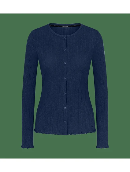 model 22297497 Rib Cardigan LSL Blue Blue - Triumph model 22297497 Rib Cardigan LSL Blue Blue - Triumph