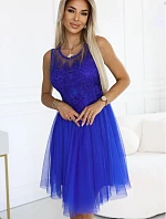 522-4 CATERINA Dámské šaty s gipure a jemným tylem - CHABRERA