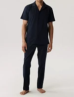 Atlantic BNMP-002 pyžamo kr/r S-2XL pánské pyžamo na zip