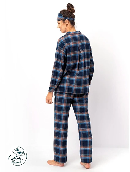 Pyžamo Key LNS 431 B25 long/r S-XL dámské rozepínací