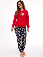 Pyžamo Cornette 671/422 Teddy long/r Christmas S-2XL dámské